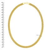 Cadena de Cuerda Cuadruple para Dama, Oro Amarillo 14K, 45.72cm