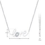 Dije de 'Love' de Diamantes, 0.05ctw, Oro Blanco 14K