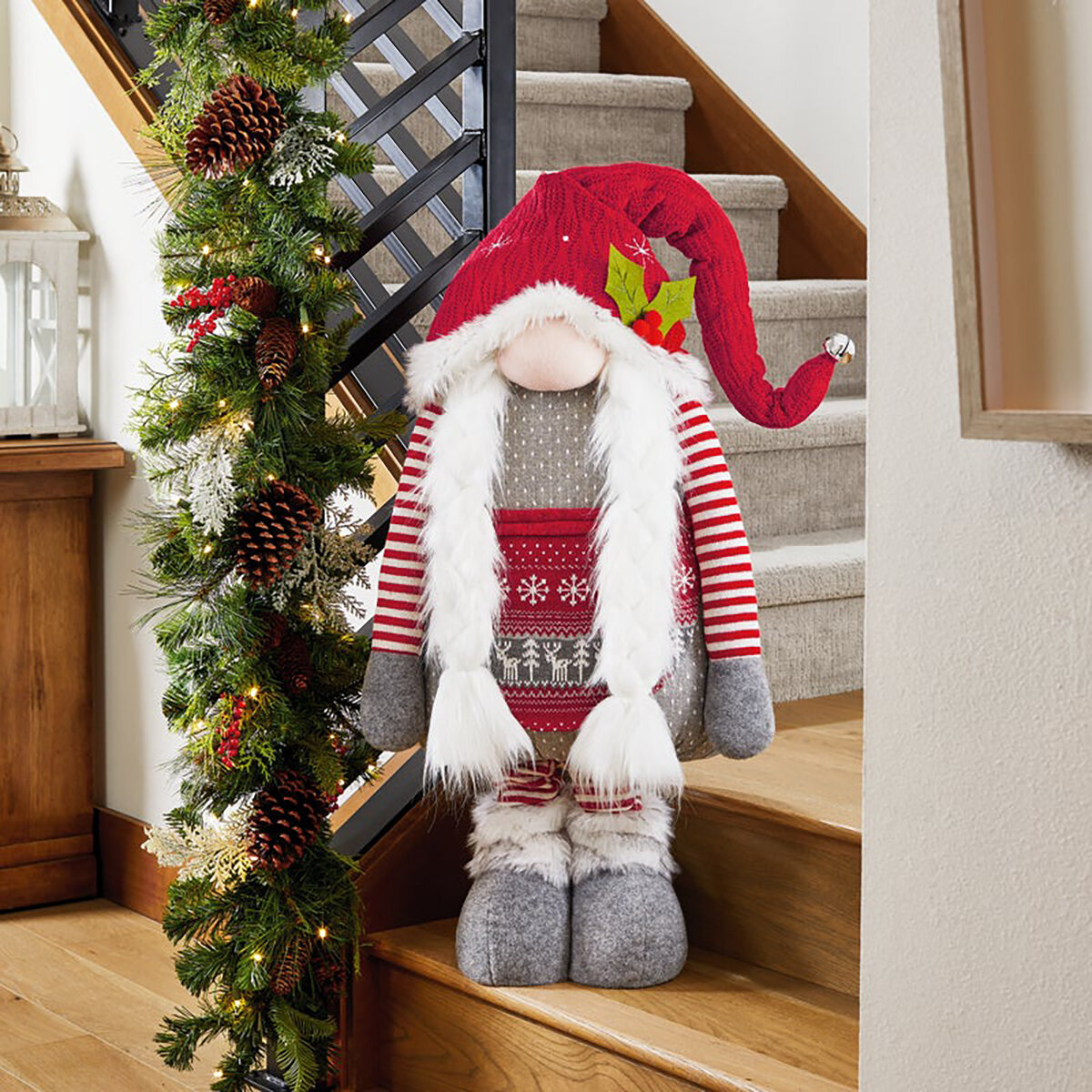 Gnomos de Felpa Navideños Rojo