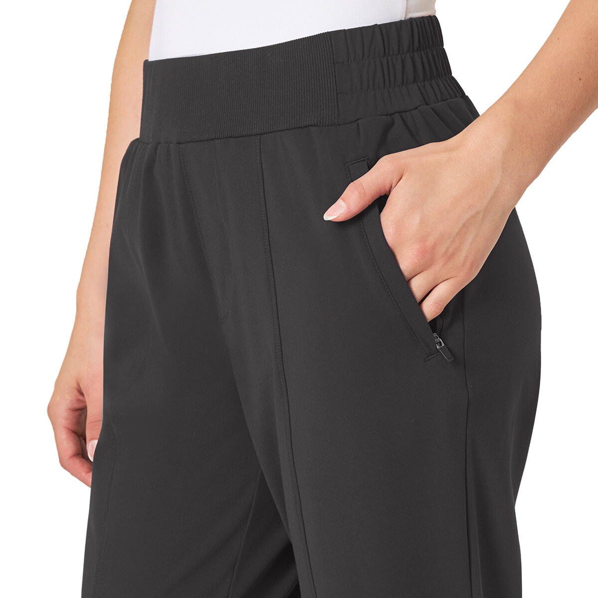 Mondetta Pantalones Capri para Dama Negro Extra Grande