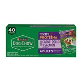 Dog Chow Alimento Húmedo para Perro Adulto Sabor Carne, Pollo y Salmón 40 pzas Dog Chow Alimento Húmedo para Perro Adulto Sabor Carne, Pollo y Salmón 40 pzas
