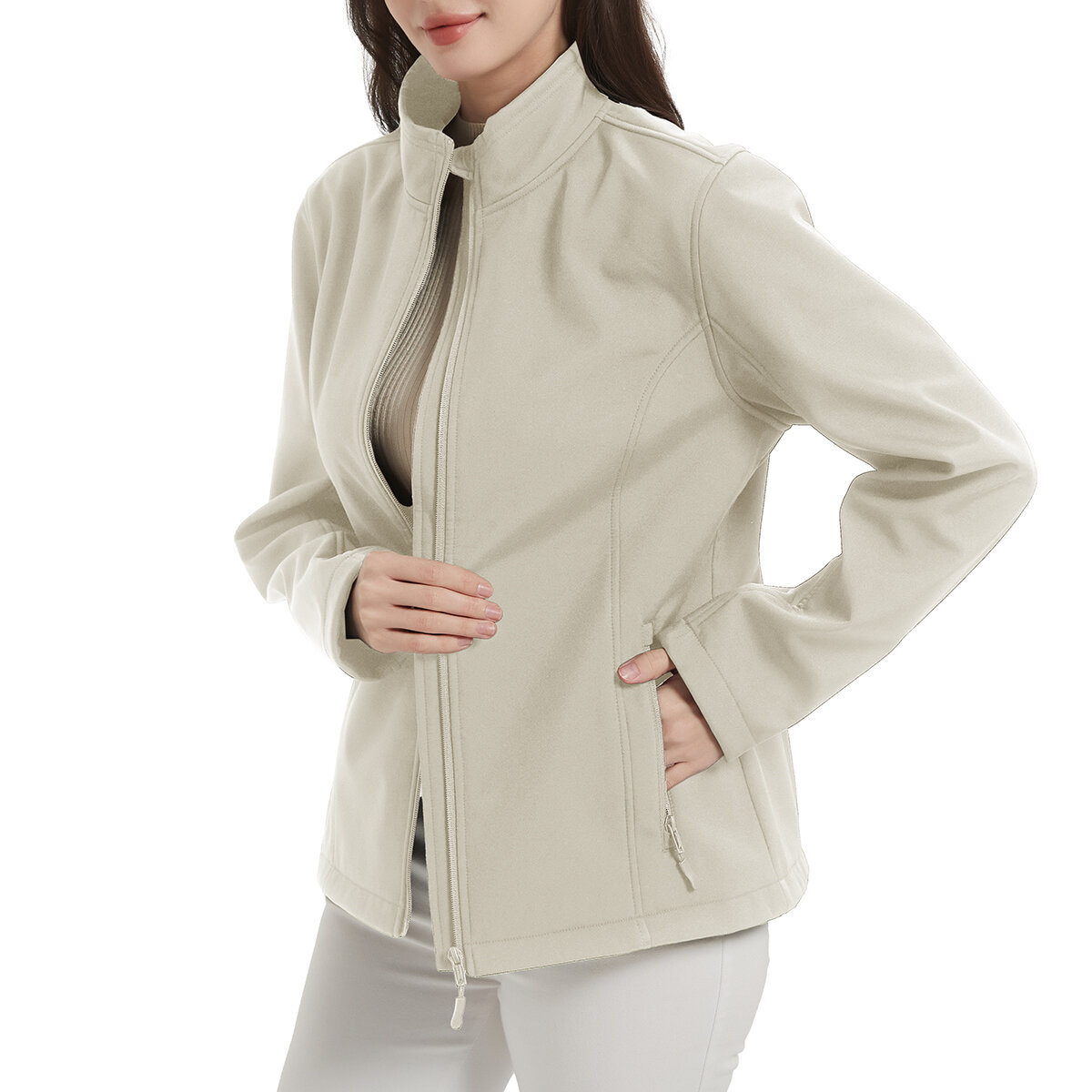 Hawke & Co Chamarra para Dama Crema Extra Grande