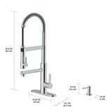 Moorefield, Monomando de Cocina Color Cromo, Vivant