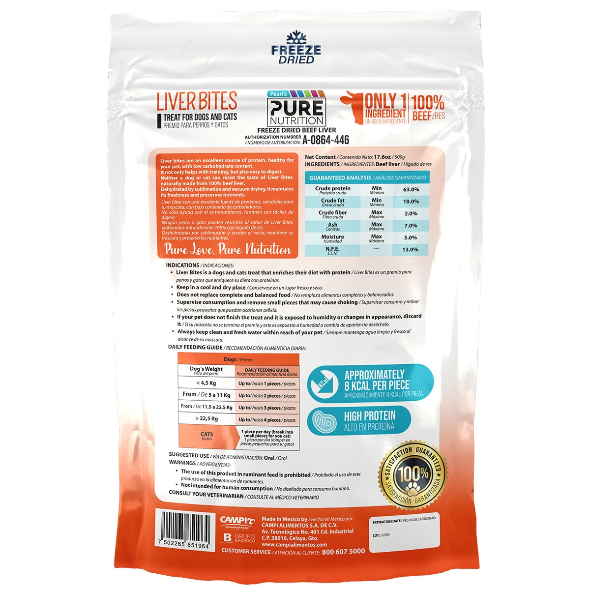Pure Nutrition Premio para Mascotas 500 gr