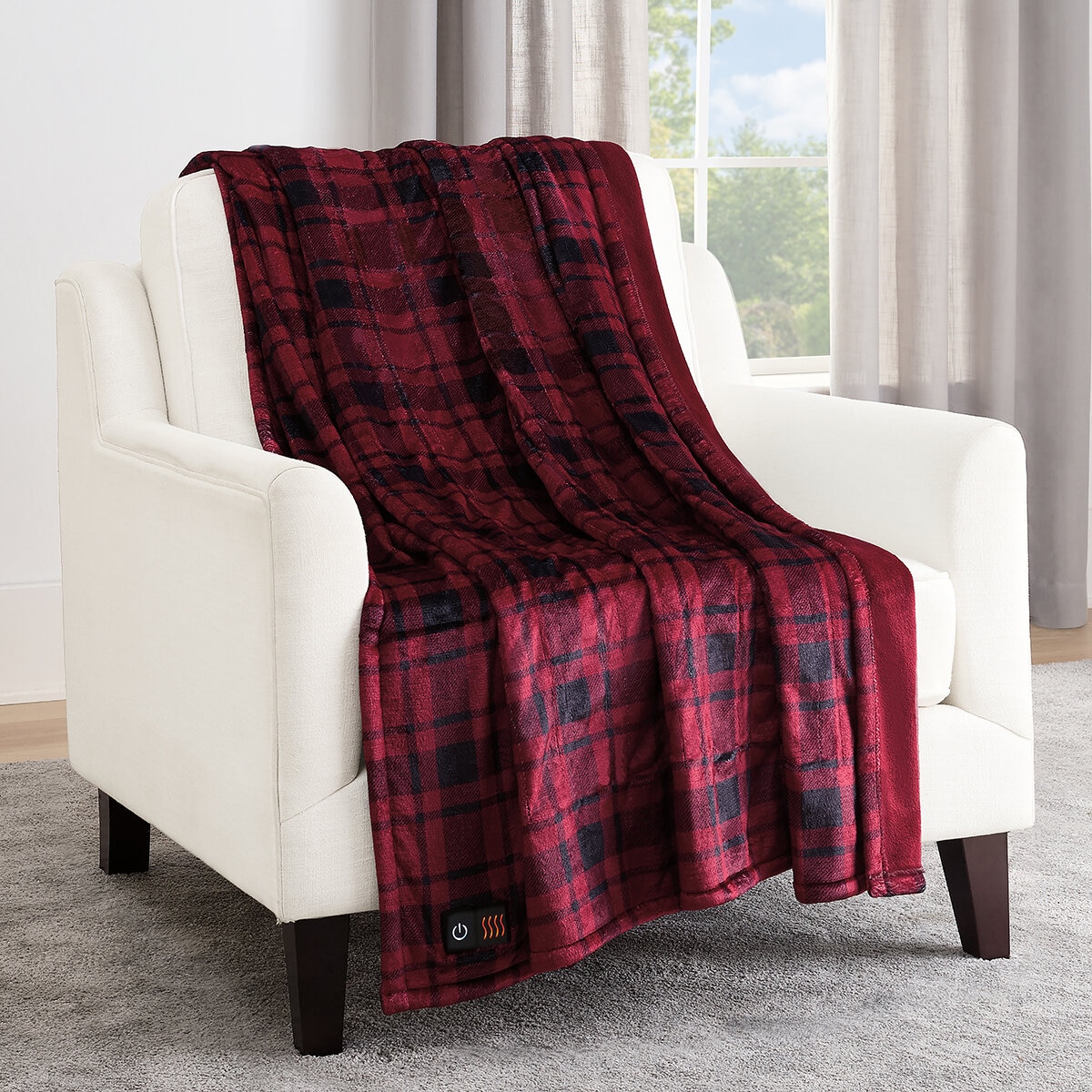 Brookstone, Manta Electrica 127cm x 152cm, Rojo