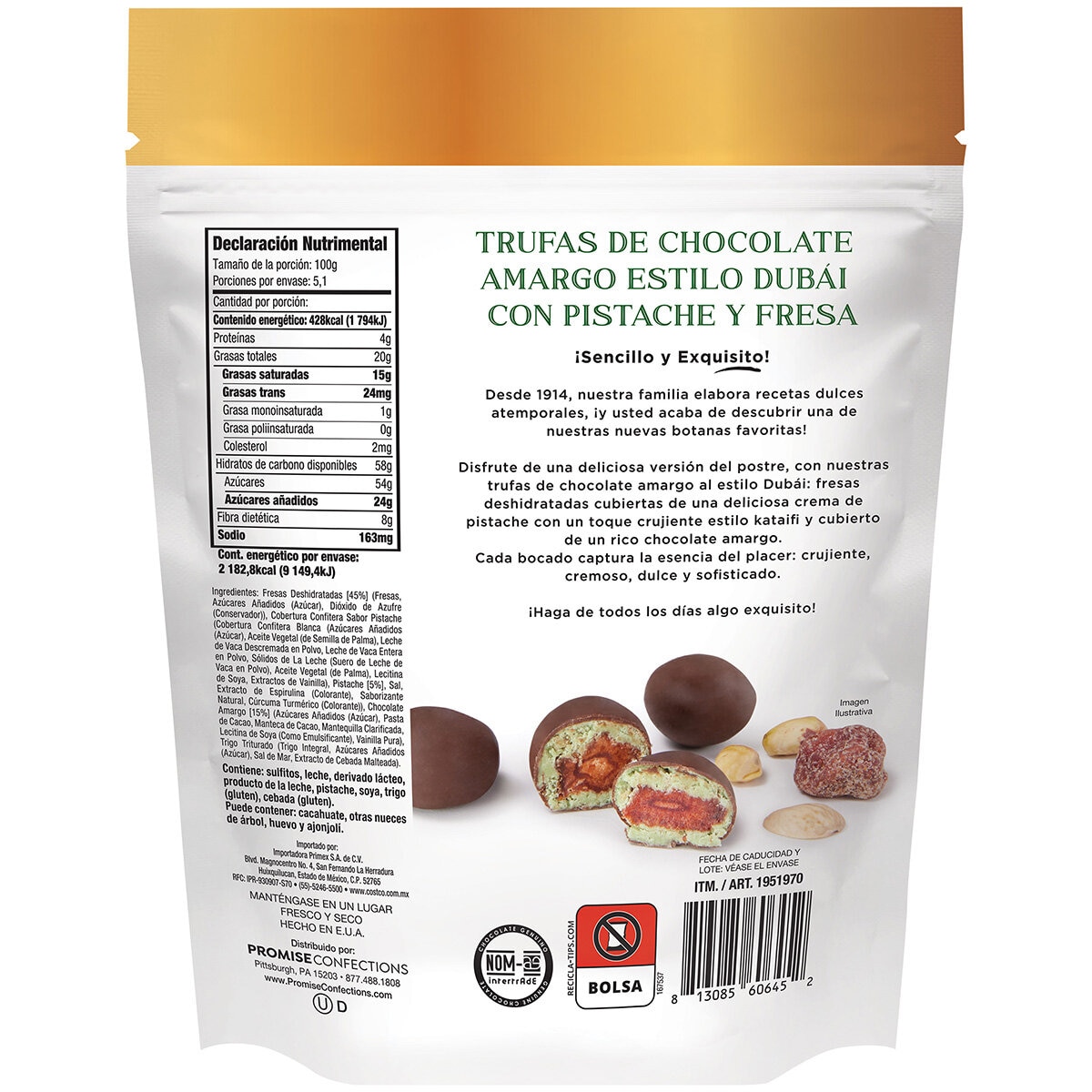 Edward Marc Chocolates Estilo Dubái 510 g