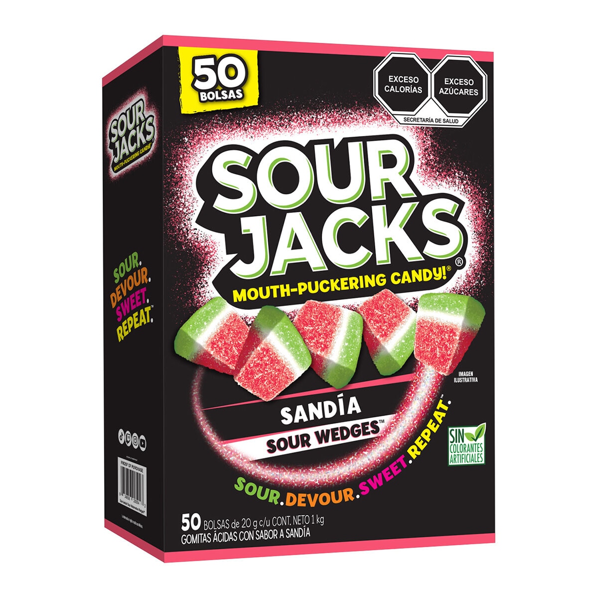 Sour Jacks Gomitas Ácidas Sabor Sandía 50/20 g