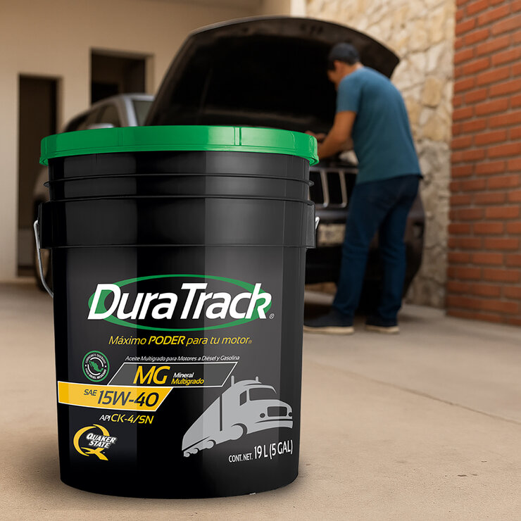 Quaker DuraTrack Aceite para motor a Diesel 15W40 API CK-4 Cubeta de 19L
