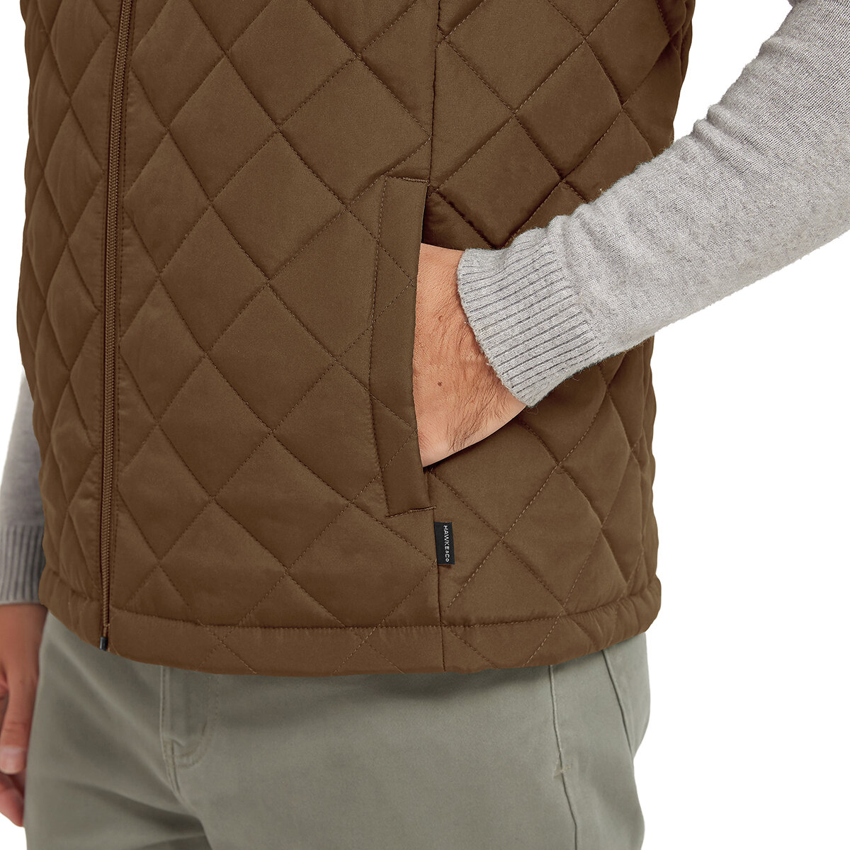 Hawke & Co Chaleco para Caballero Café EE Grande