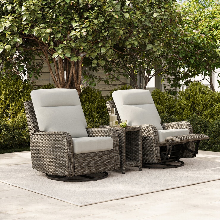 Living Style, Elko Thomasville Set de Sillones Reclinables con Mesa Living Style, Elko Thomasville Set de Sillones Reclinables con Mesa