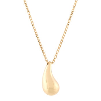 Dije de Gota, Oro Amarillo 14K, Cadena, 45.72cm