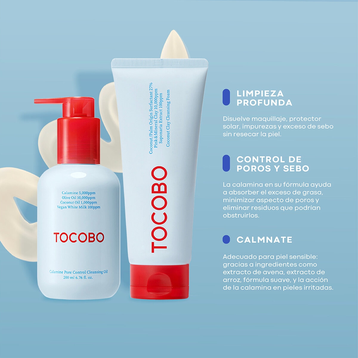 Tocobo Limpiador Facial de 2 pasos, Aceite y Limpiador