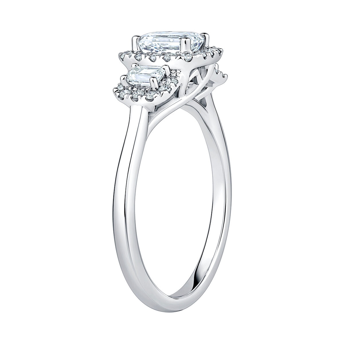 Anillo, Esmeralda, 1.17ctw Diamantes, Platino