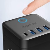 Bestek, Paquete de 2 Multicontactos tipo Cuadro MRJ3003-02-BK - Negro