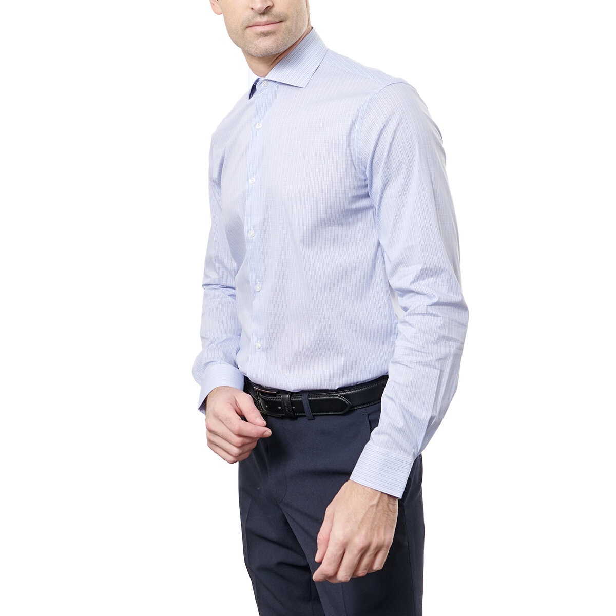 DKNY Camisa para Caballero Azul Cuello 17 Manga 32/33