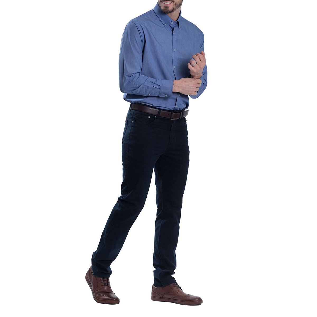 Chaps Camisa para Caballero Azul Cuello 15/15.5 Manga 32/33