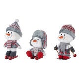 Muñecos de Nieve Decorativos, Juego de 3 Pzas.
