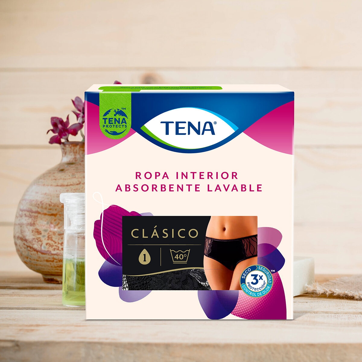 Tena Ropa Interior Reusable Corte Clasico Grande 2 pzas