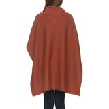 Black Bow Poncho para Dama Naranja