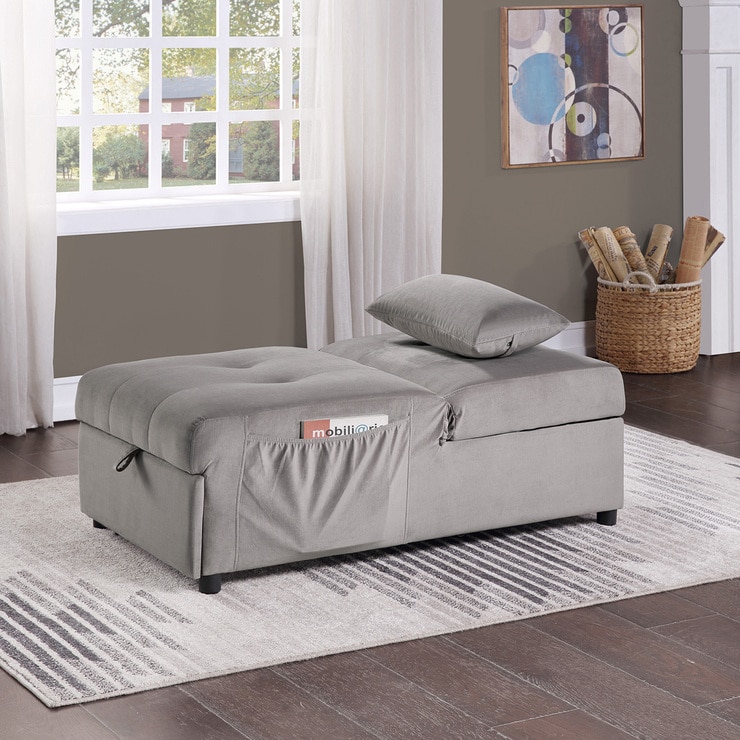 Homelegance, Sofá Cama, Garrell Color Gris