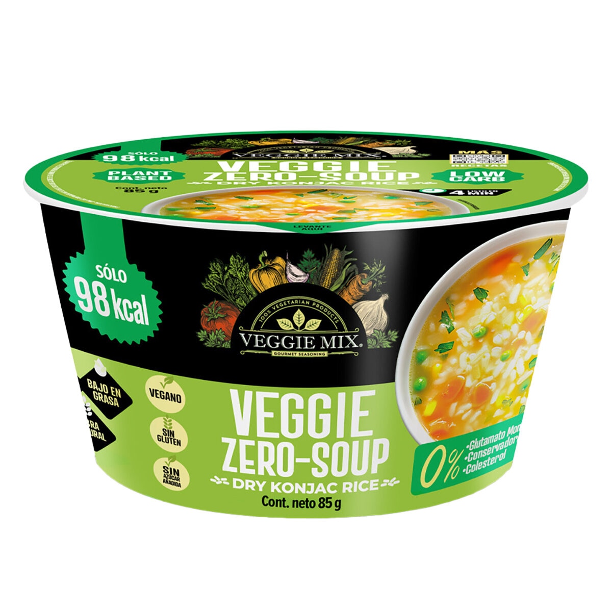 Veggie Zero Sopa Instantánea de Arroz 6/85 g