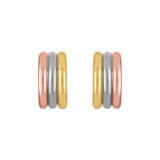 Arracadas de Oro, 3 Tonos 14K Arracadas de Oro, 3 Tonos 14K