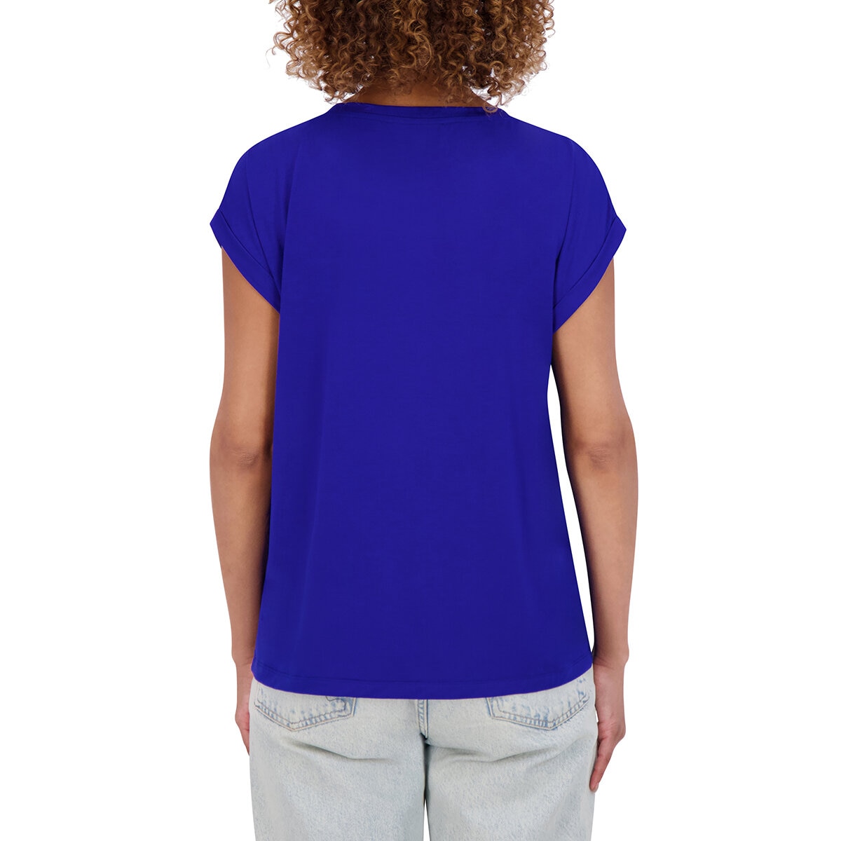 DKNY Playera para Dama Azul Extra Chica