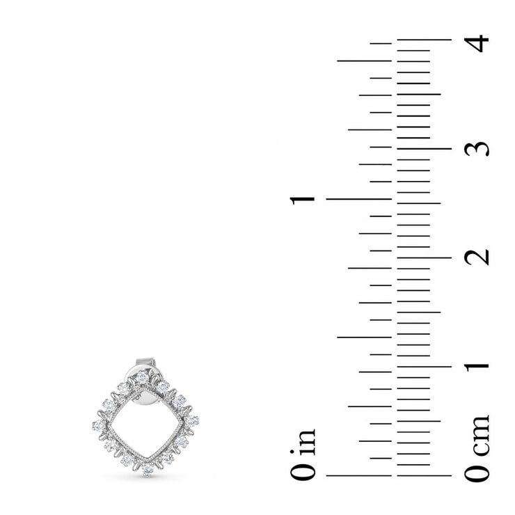 Aretes de Diamantes 0.25ctw, Oro Blanco 14K