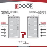 International Door Supply, Puerta de Alta Seguridad Condesa con Fijo Izquierda
