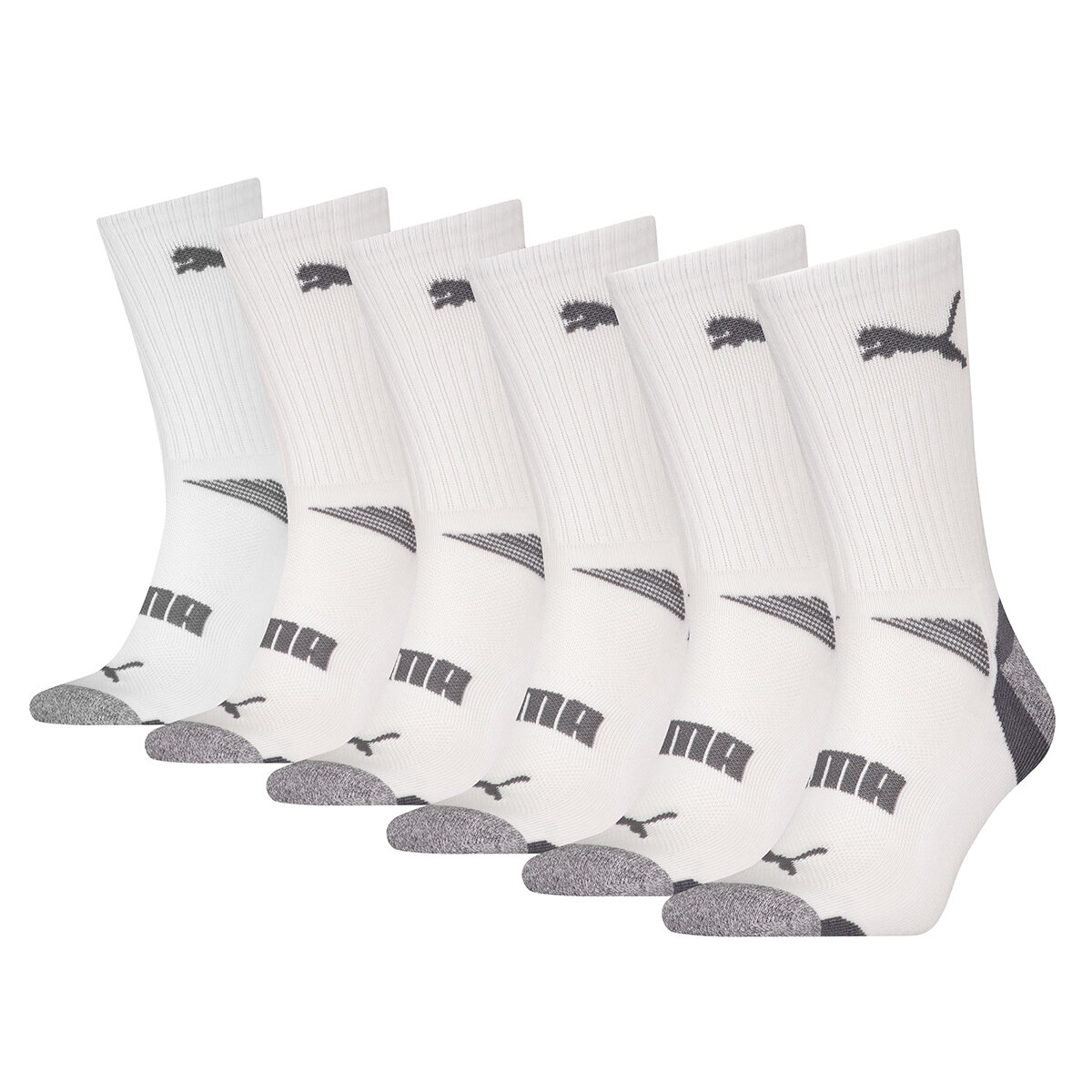 Puma Calcetines para Caballero 6 piezas Blanco