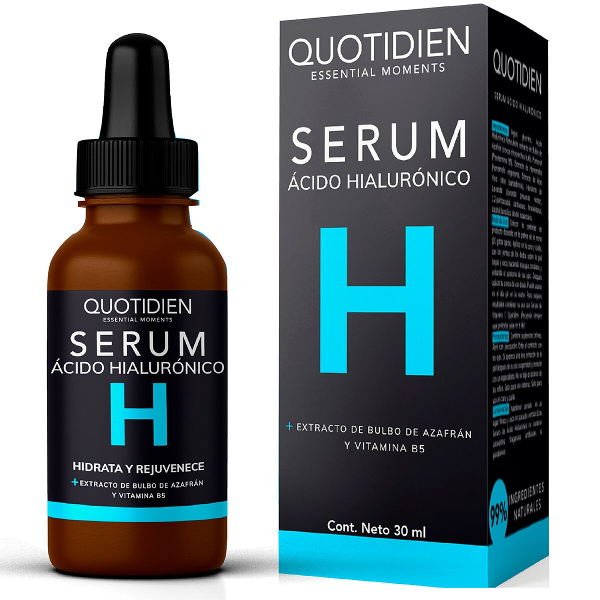 Quotidien Serum Facial con Ácido Hialurónico 30 ml