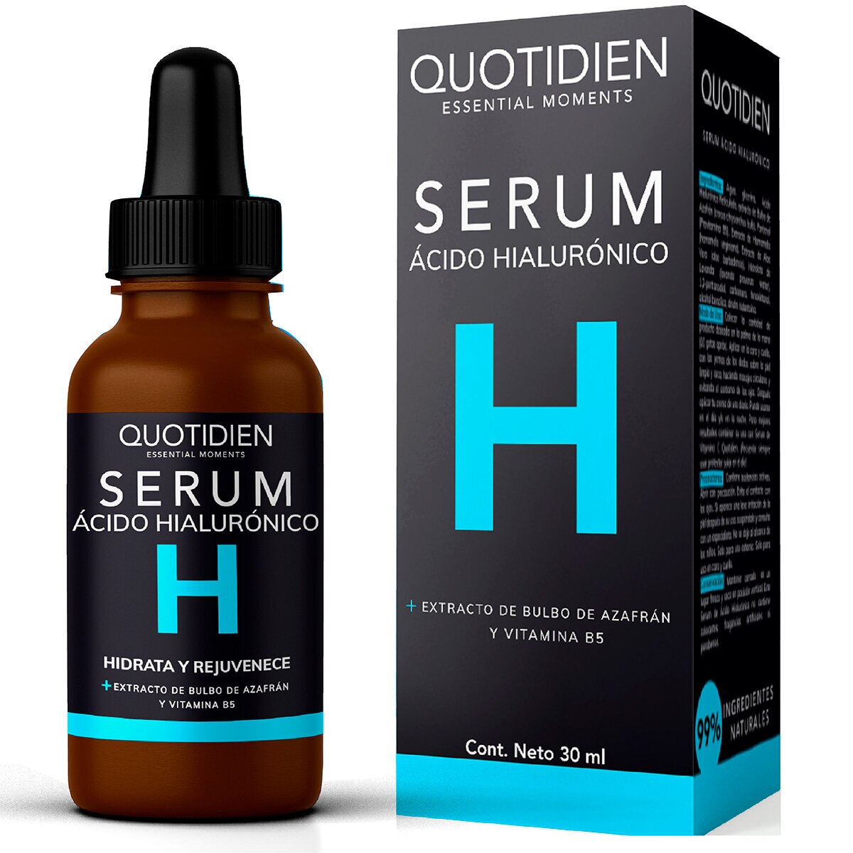 Quotidien Serum Facial con Ácido Hialurónico 30 ml Cost...