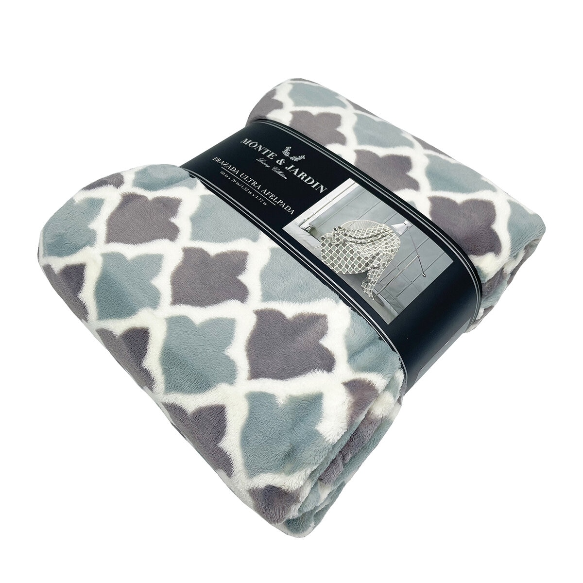 Monte & Jardín Frazada Ultra Afelpada 152cm x 177cm, Geo