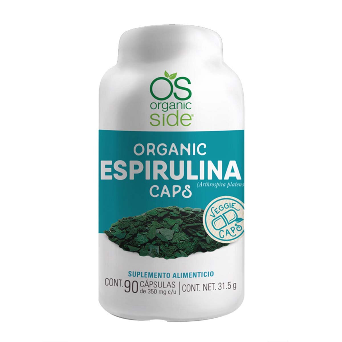 Organic Side Espirulina 90 Cápsulas