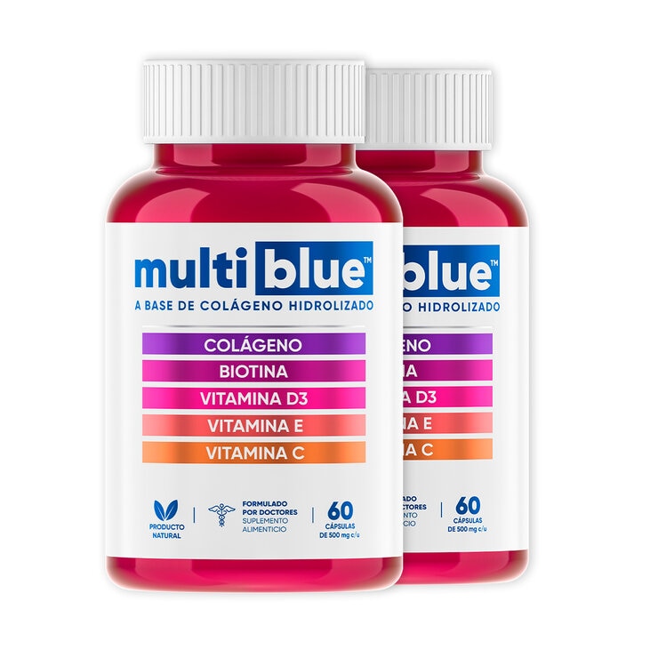 Multiblue Colágeno y Biotina 120 Cápsulas