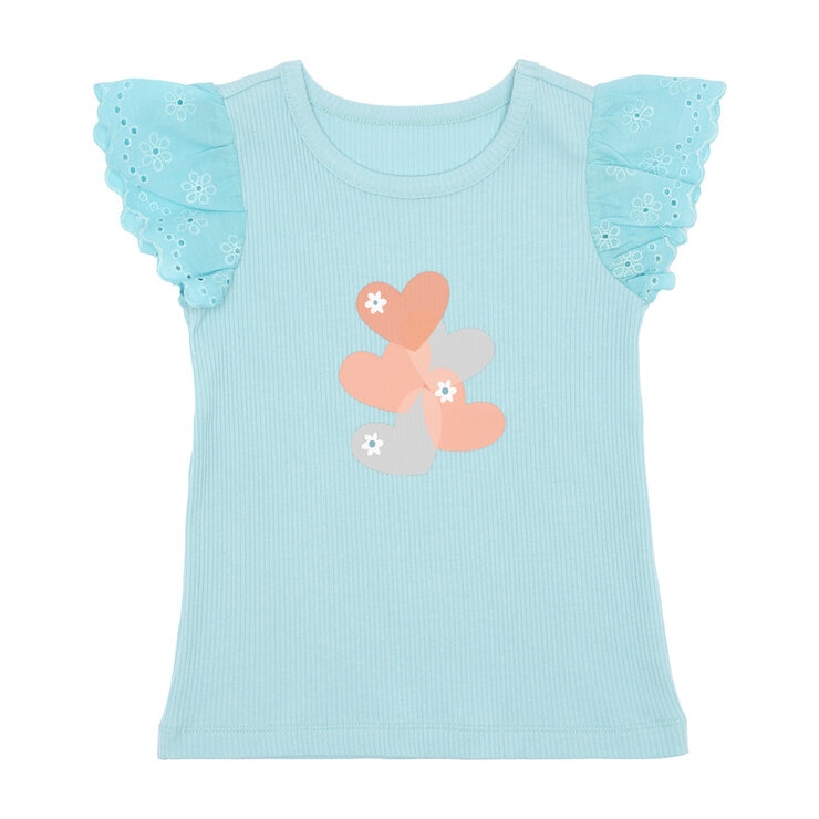 Pekkle Playera 4 piezas para Niños y Niñas Corazón 4 Años
