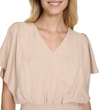 DKNY Vestido para Dama café extra grande