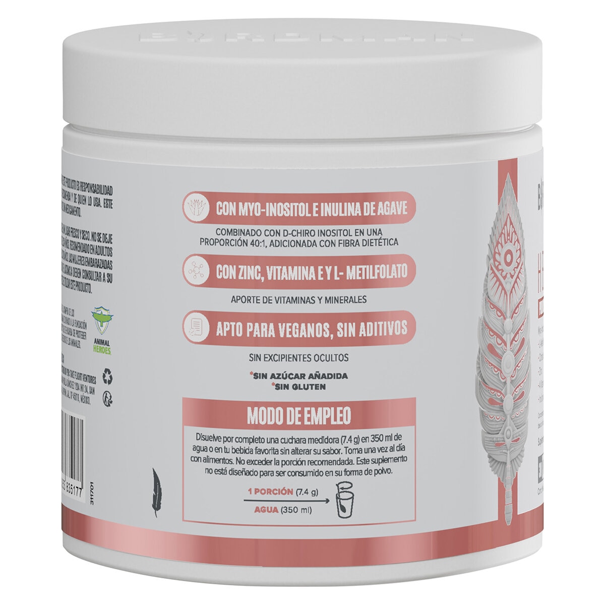 Birdman H Balance Inositol, Magnesio, L-Metilfolato en Polvo Sin Sabor 244 gr Birdman H Balance Inositol, Magnesio, L-Metilfolato en Polvo Sin Sabor 244 gr