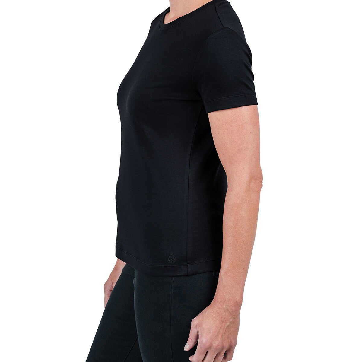 United Colors of Benetton Playera para Dama Negro Chica