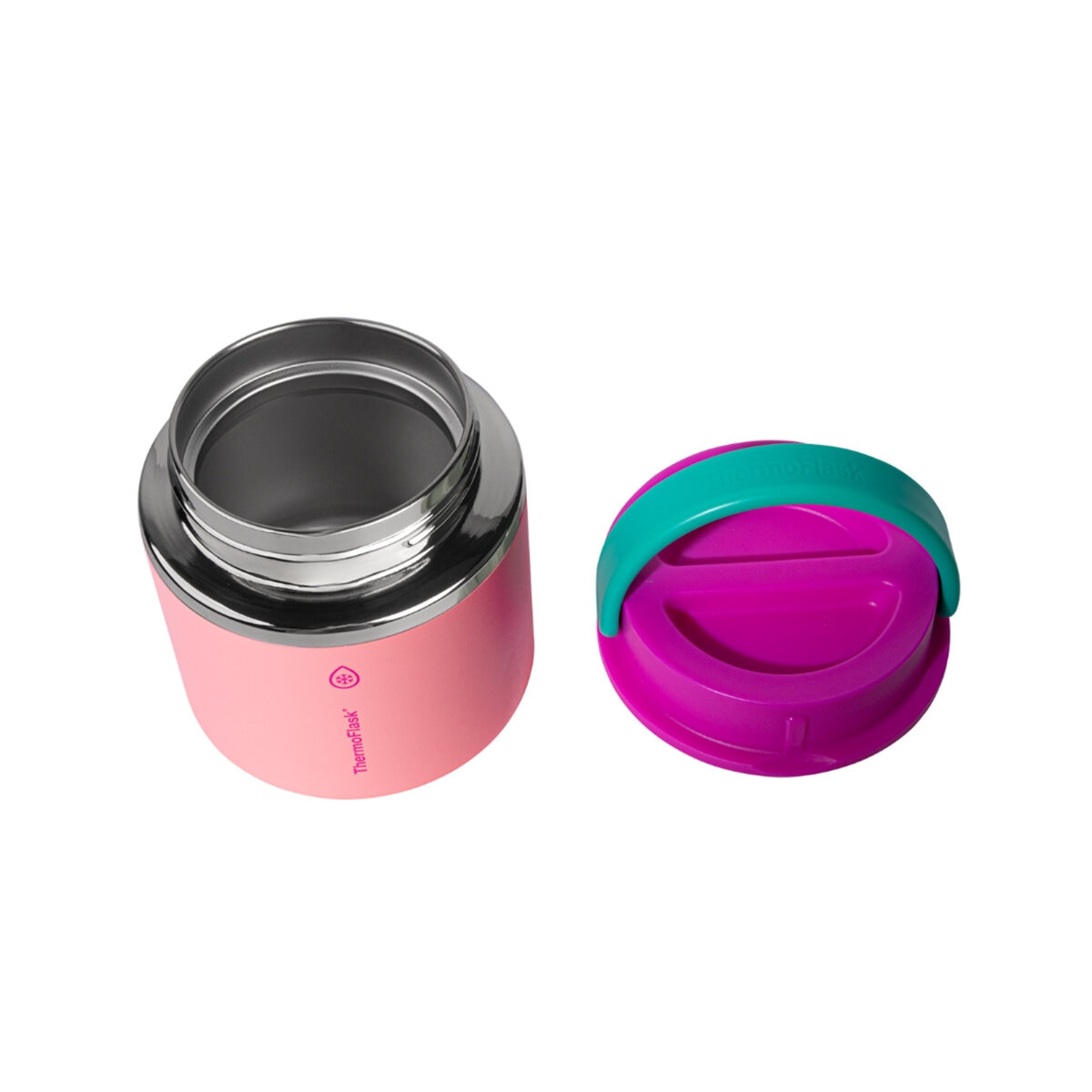 Thermoflask 2 Recipientes para Comida con Aislamiento al Vacío 591 mL, Azul Marino/Coral