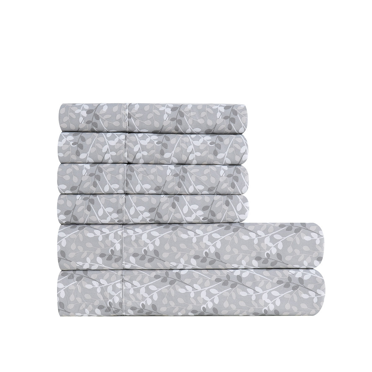 South Point Home Fashions Juego de Sabanas Tamaño King 6 Piezas Dow Leaves