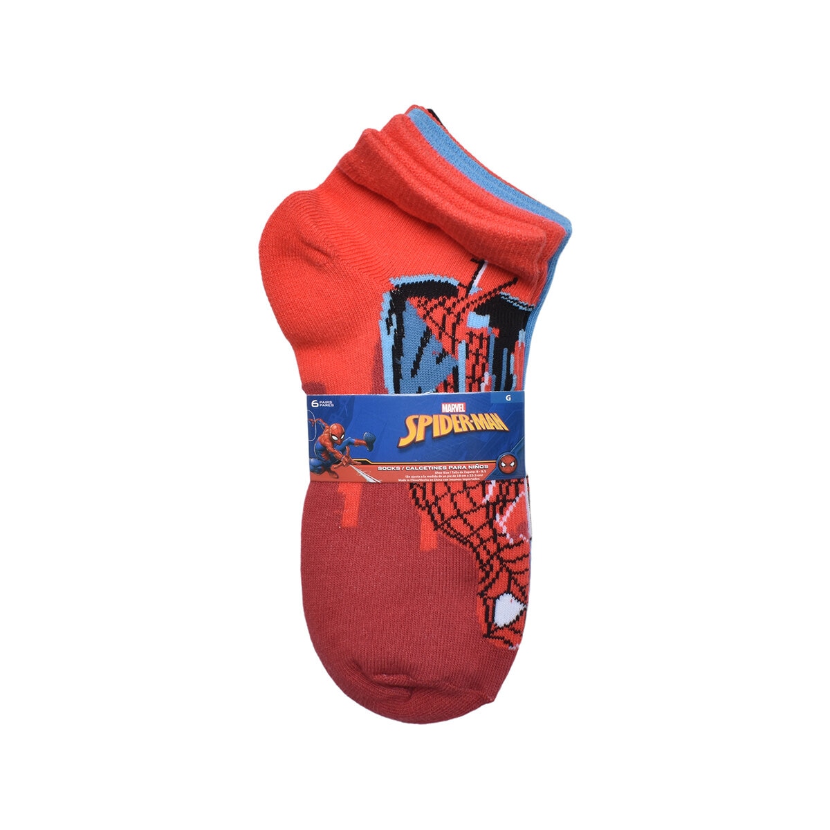 Calcetines para Niños y Niñas 6 pares Spiderman 15.5 - 21 cm Calcetines para Niños y Niñas 6 pares Spiderman 15.5 - 21 cm