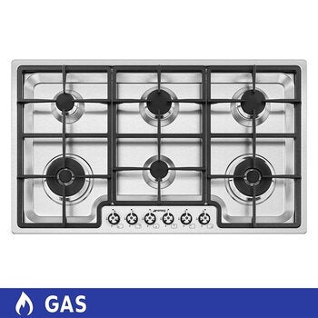 Smeg Parrilla de Gas 6 Quemadores 90cm Smeg Parrilla de Gas 6 Quemadores 90cm