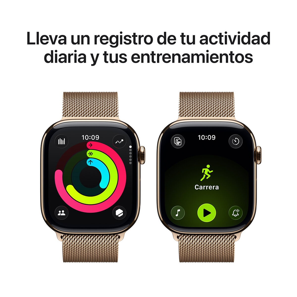 Apple Watch Series 11 (GPS + Celular) 46mm Titanio Oro + Correa Milanese Color Oro - Talla S/M