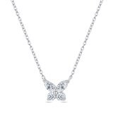 Collar de Diamantes 0.41ctw, con Dije de Mariposa, Oro Blanco 14K Collar de Diamantes 0.41ctw, con Dije de Mariposa, Oro Blanco 14K