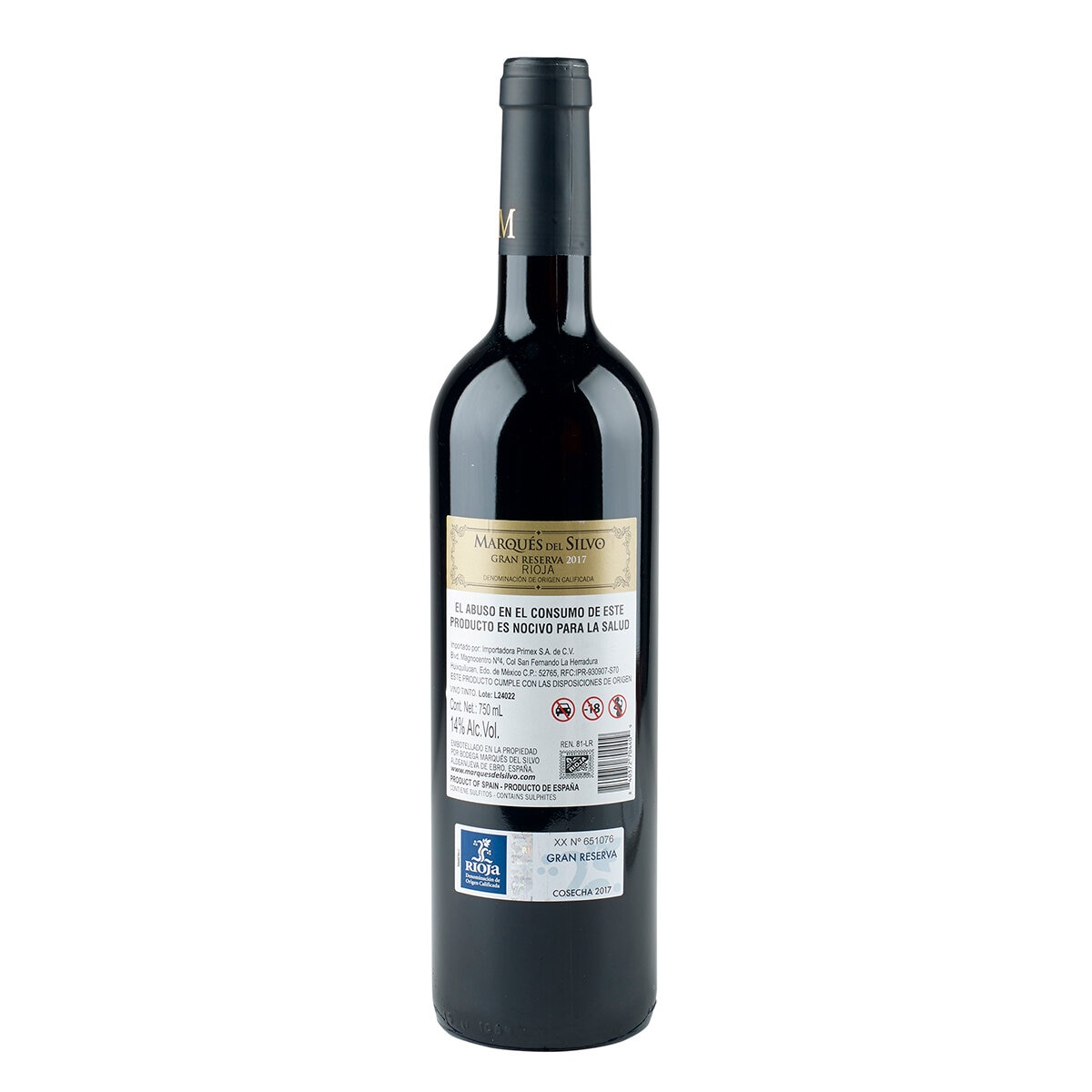 Vino Tinto Marqués Del Silvo Gran Reserva 750 ml