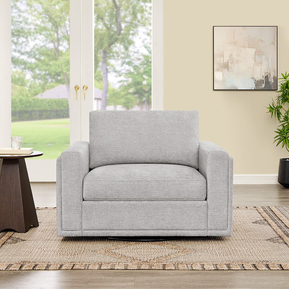 Thomasville, Sillón Giratorio Extragrande con Almacenamiento