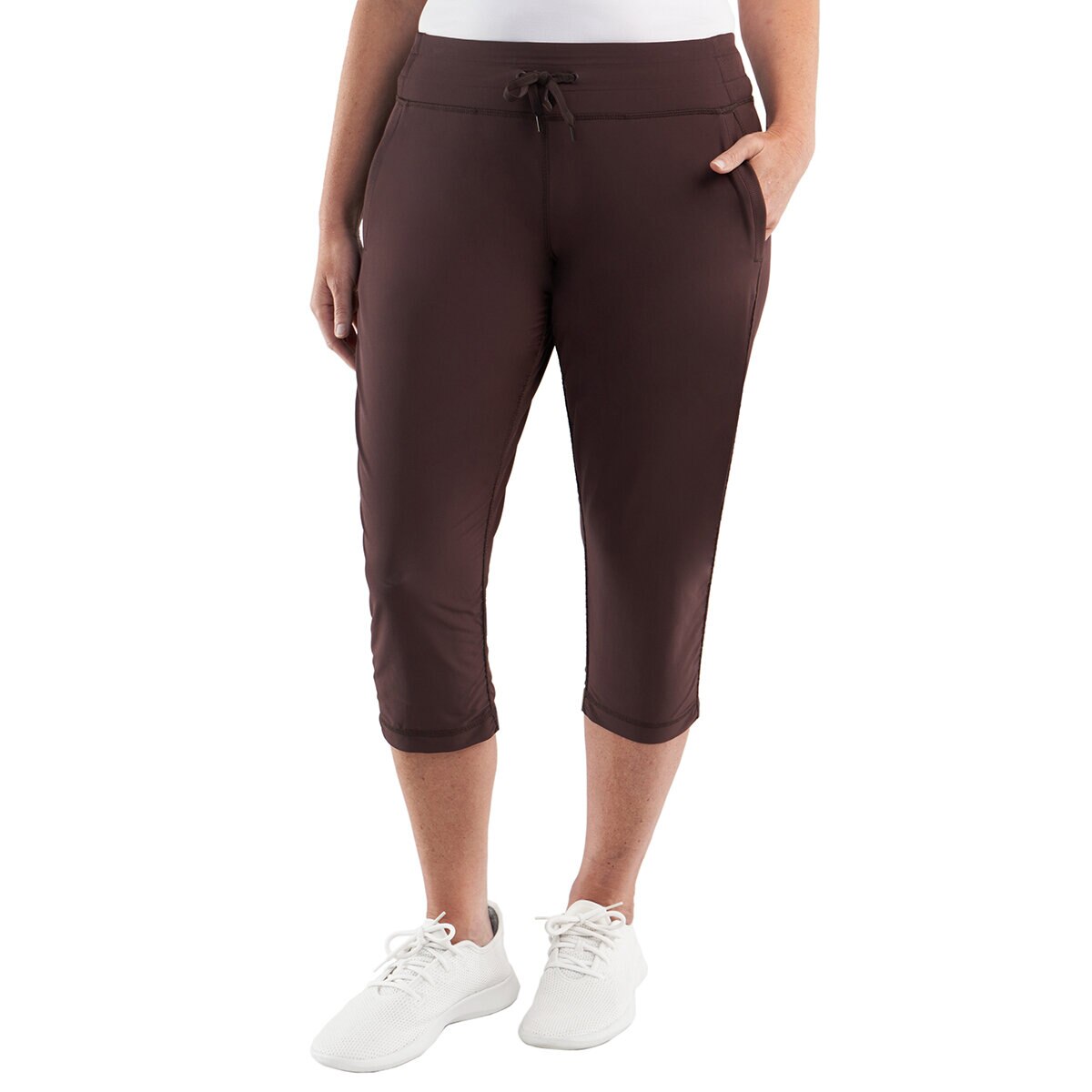 Kirkland Signature Pants Capri para Dama Café Extra Chica