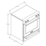 KitchenAid Estufa eléctrica con 5 quemadores 30"