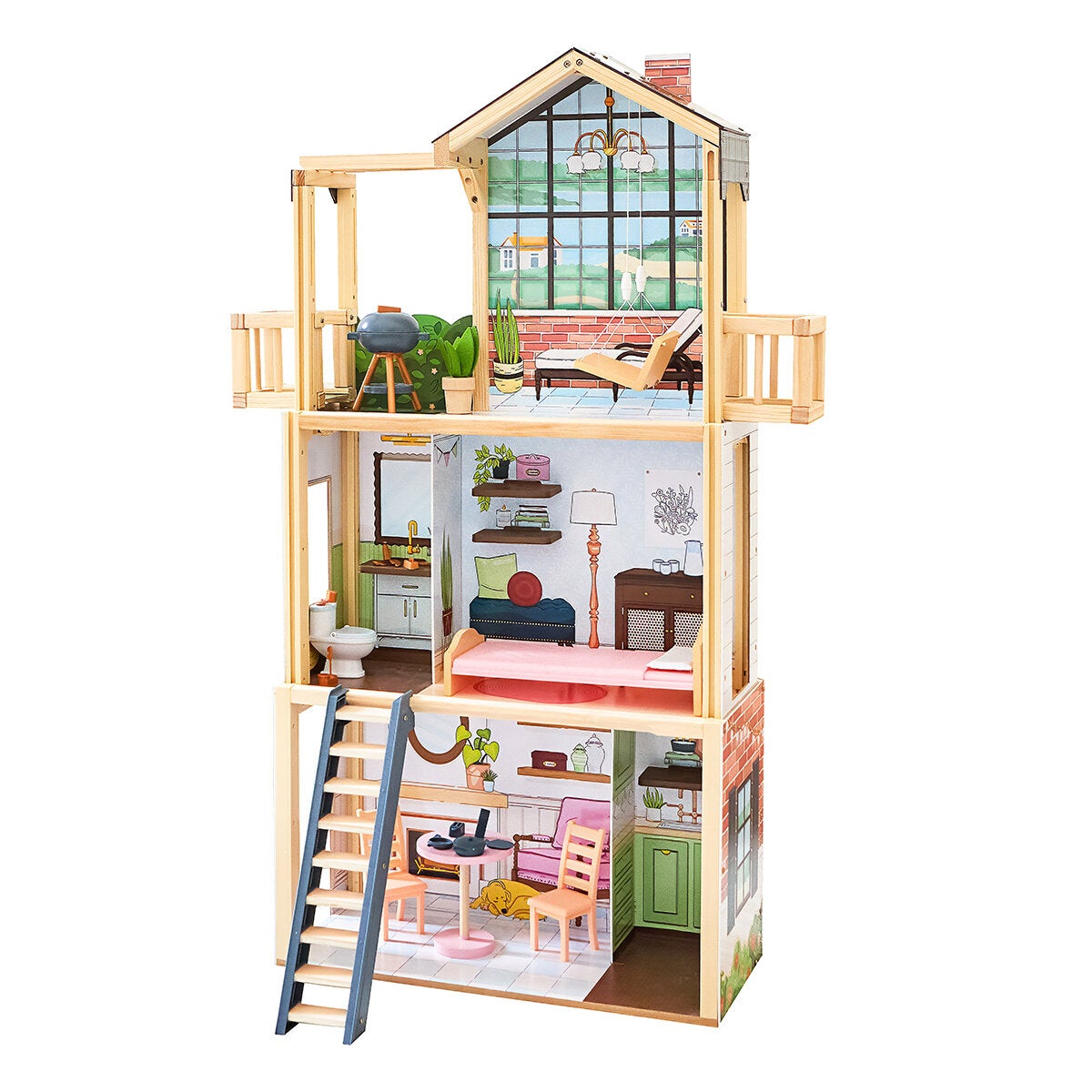 Casa de Muñecas de Madera Casa de Muñecas de Madera
